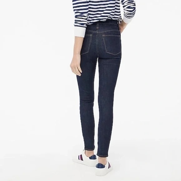 J. Crew Factory 10" High Rise Skinny Signature Stretch Dark Wash Jeans Size 32P - Picture 6 of 14